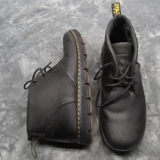 Dr Martens Rhodes Chukka Boots Mens 12 Black Leather Lace Up Chunky Casual