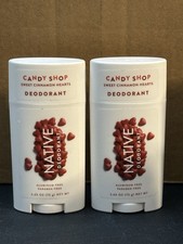Native CANDY SHOP Deodorant SWEET CINNAMON HEARTS 2.65oz Lot of 2 New