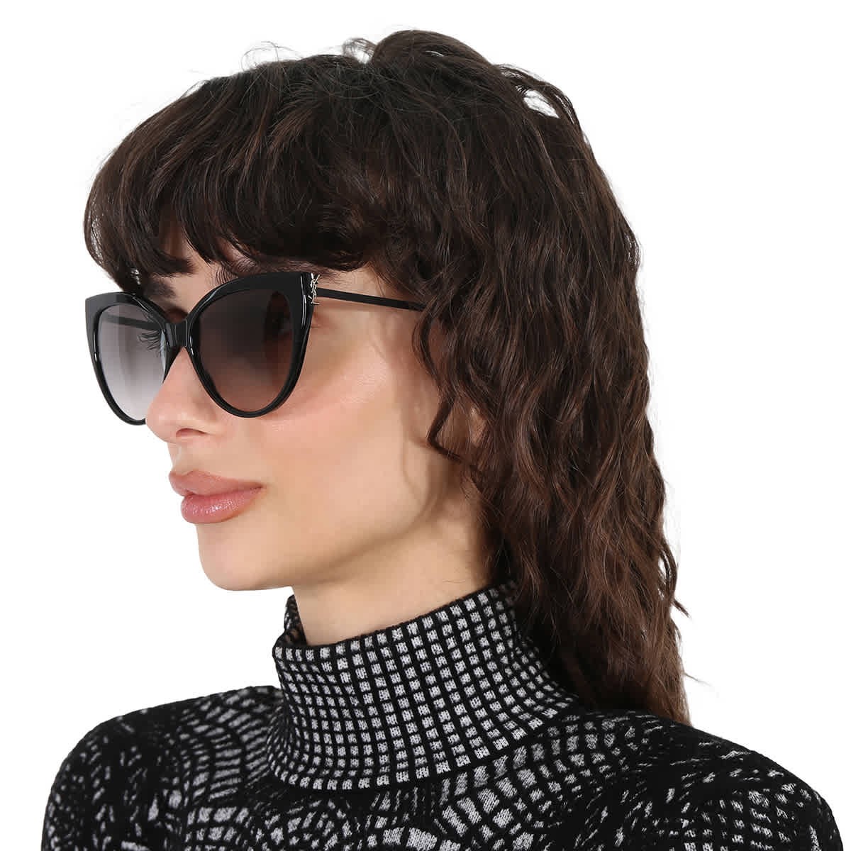 Authentic Saint Laurent SL M48s a 002 Black Smoke Gradien