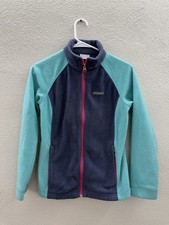 Columbia Childrens Girls Jacket Size Large 14/16 Colorblock Zip Up Fleece