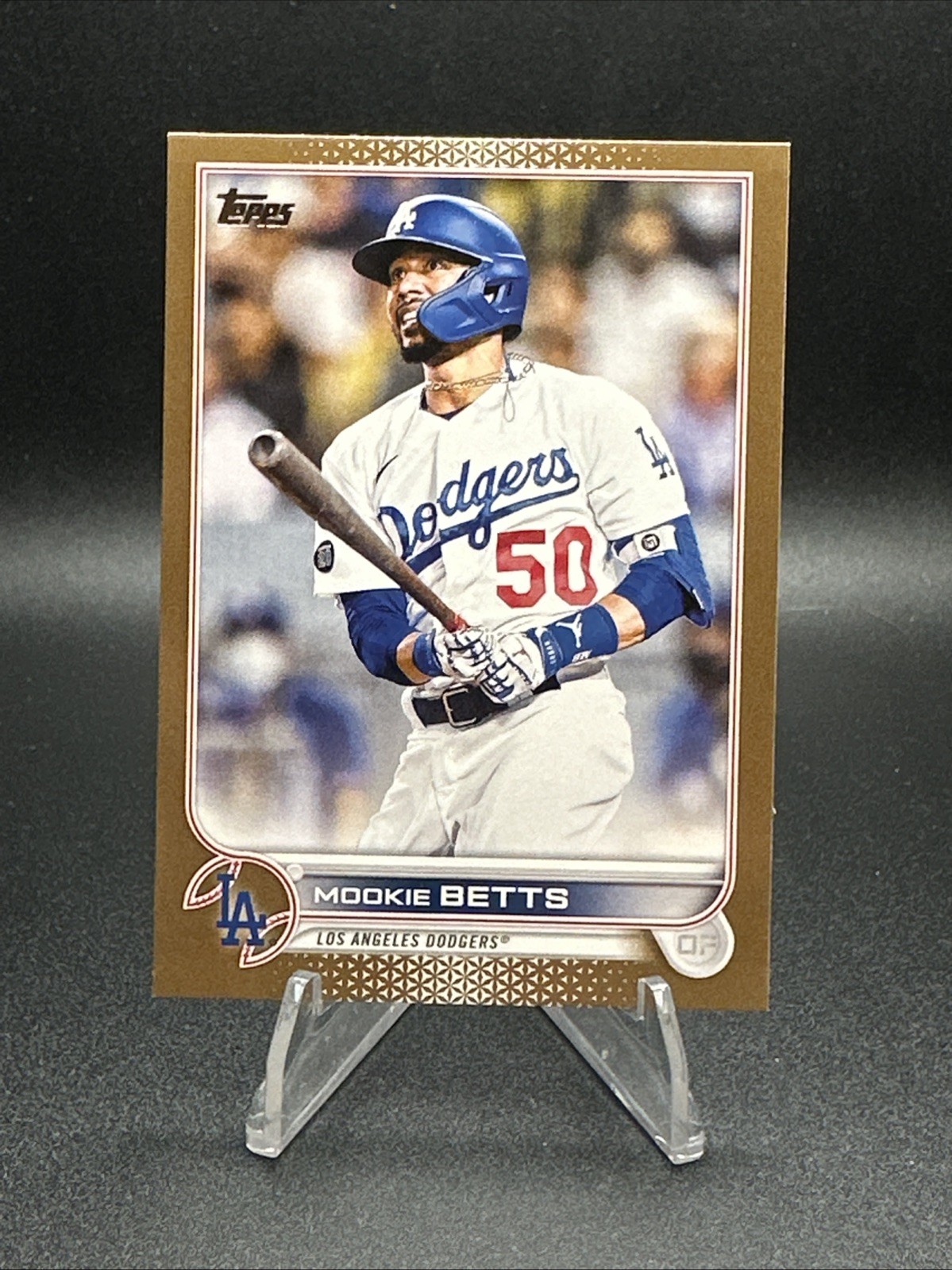 2022 Topps Series 1 Mookie Betts Gold Parallel /2022 LA Dodgers #50