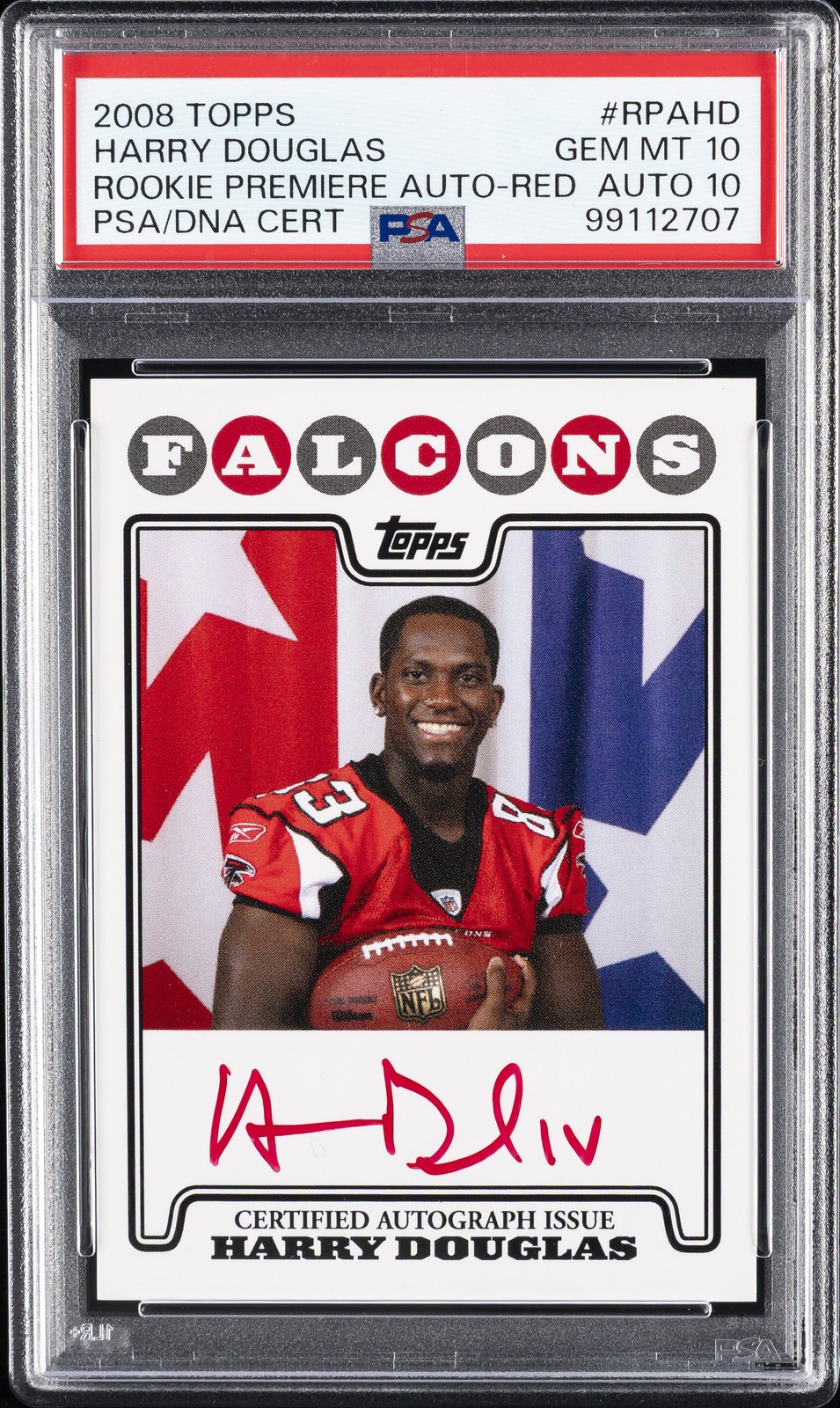 Harry Douglas Topps Rookie Premiere Autograph #RPAHD Red