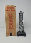 Vintage Louis Marx Revolving Beacon Tower Electric Tin Litho -Original Box 1950s