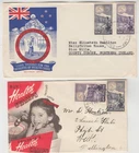 NEW ZEALAND 1954 *HEALTH STAMPS* official FDCs GLENELY & OTAKI HEALTH CAMP cds