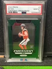 2024 PSA 10 Panini Prizm Emergent Bo Nix #3 Green Prizm (RC)