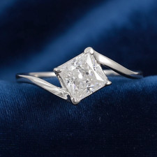 Delicate 1.18Ct Certified White Diamond Solitire Ring, Great Luster,Tariffs FREE