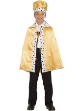Gold King Cape Costume Accessory for Kids