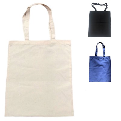 60 Lot Natural Cotton Plain Grocery Shopping Tote Bags 16