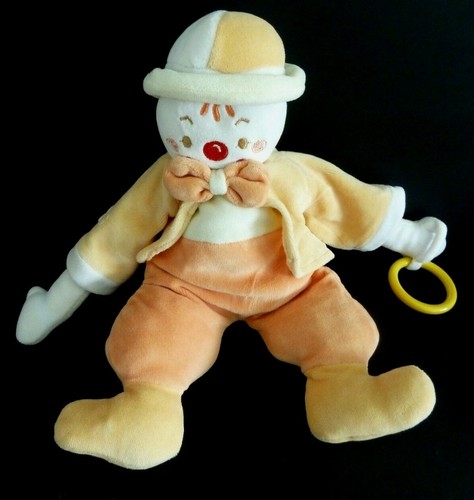 Doudou clown multicolore étoile Baby Club destockage soldes
