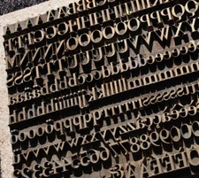 Bookbinding Brass Type set 0.39" embossing gold finishing bookbinder gilding --