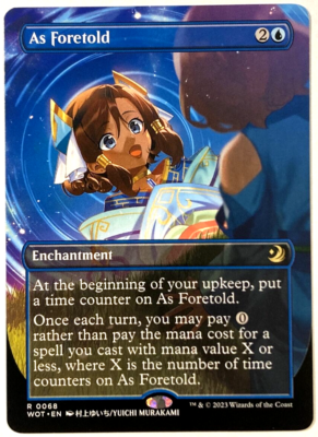 mtg woe anime cards MTG As Foretold *ANIME BORDERLESS* WOE Enchanting Tales 68 NM