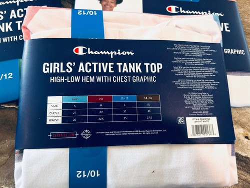 Champion Girls Short Cap Sleeve Everyday Tee Active Tank Size 10/22 Lot Of 3 BxB - Picture 2 of 2