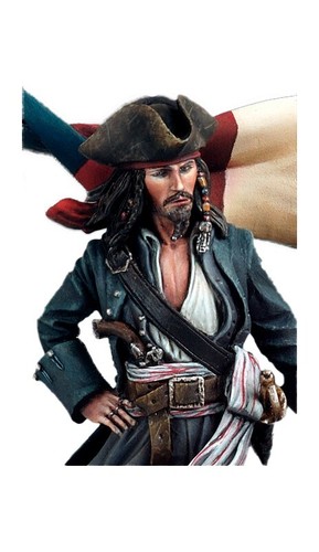 ANDREA MINIATURES SG-F116 - JACK SPARROW • BUCCANEER 1650's - 54mm WHITE METAL - Imagen 5 de 5