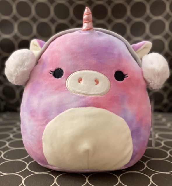 Nwt Squishmallow 8” Tie Dye Unicorn Lola Christmas 2019 New Plush