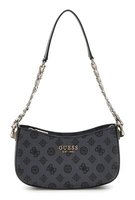 GUESS Evelune Top Zip Shoulder Bag Schultertasche Tasche Charcoal