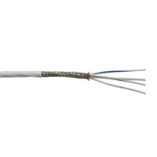 M27500-18TG4T14 18 AWG 4 Conductor Shielded 150°C Mil-Spec Wire White 600V