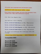 Bulk Toner Refill Kit For Ricoh SP 5200, 5210 Printers - 1000g + 2 Reset Chips 4 thumbnail image