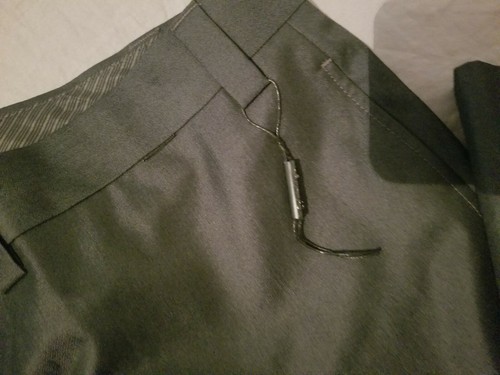 Mens New Calvin Klein Dress Pants 40x32 Black Slack Chino Khaki Trouser - Picture 6 of 7