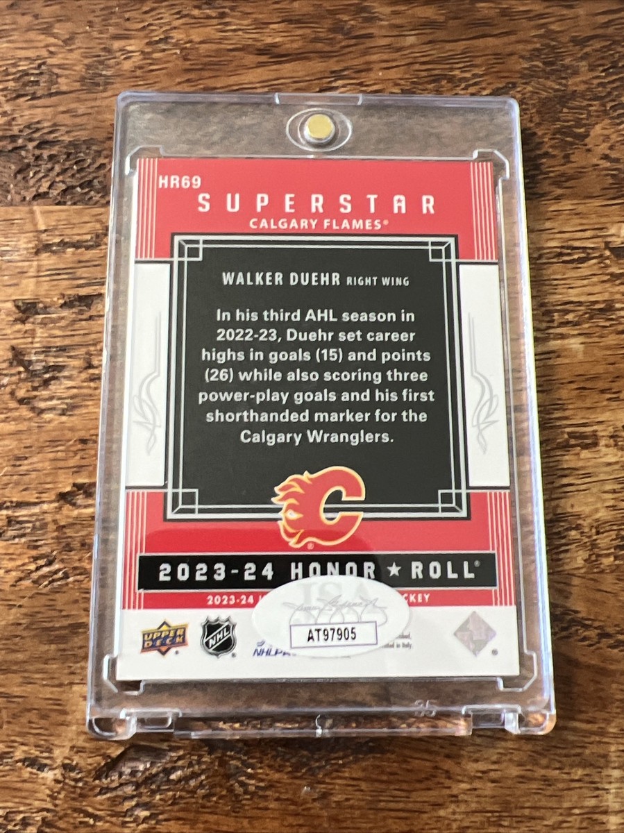Walker Duehr IP Signed Upper Deck Honor Roll Card JSA Coa Flames