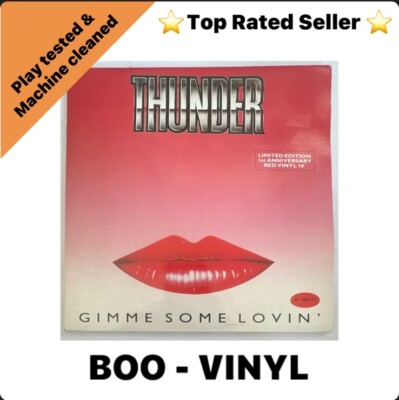 Thunder - Gimme Some Lovin' 1990 limited edition 10  Single - red vinyl EX / VG+