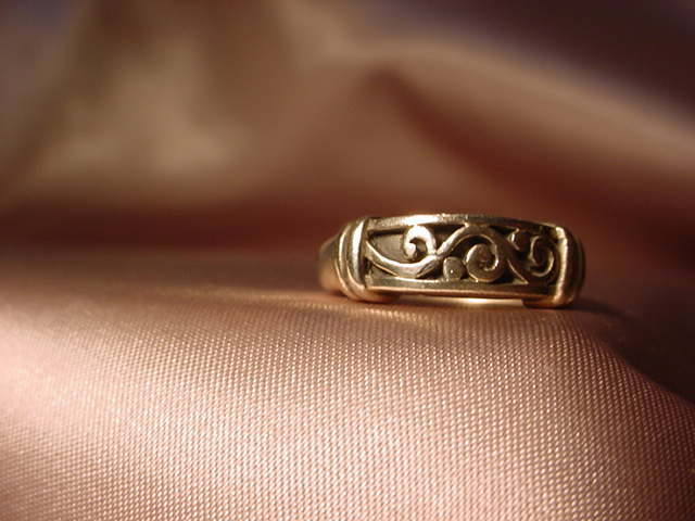 SILVER 925 SCULPTURED WEDDING RING
