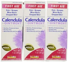 Boiron Calendula Ointment Pack of 3 Homeopathic Skin Healing 1 Ounce Each