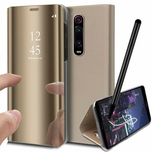 Housse Pour XIAOMI MI 9T / M811H Étui Flip Miroir LIVRE STAND Clear View 360 - Photo 6/12