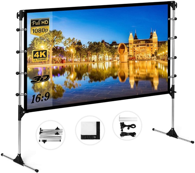 RCA Rpj123 Indoor Outdoor 100" Diagonal Portable Projector Screen eBay
