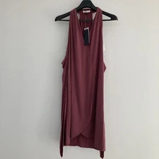 NWT Halston Heritage Women’s Halter Belted Wrap Dress Wildberry - Size Small