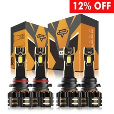 Canbus 9005 9006 Led Headlights Kit Combo Bulbs 6500k High Low Beam Super Bright