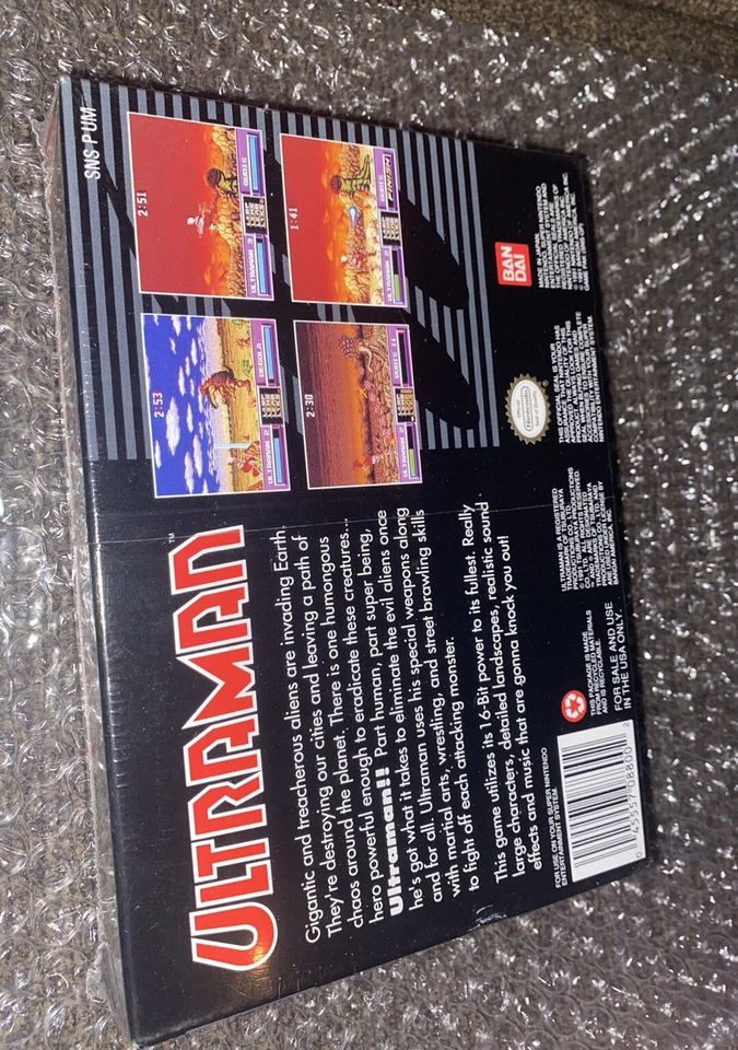 Ultraman: Towards the Future NEW SEALED! RARE SNES V-SEAM 2D FIGHTER 1991 DEBUT! - Image 4 of 4