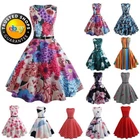 Women Vintage Dress 50s 60s Retro Style Rockabilly Housewife Party Swing Tea