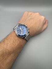 Breitling Superocean Heritage Silver Watch Blue Dial And bezel Ref A13313161C1A1 8