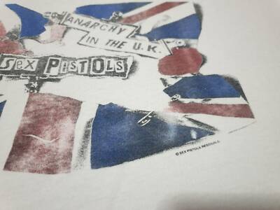 Rare Vintage SEX PISTOLS Anarchy In The U.K T-Shirt White Flag