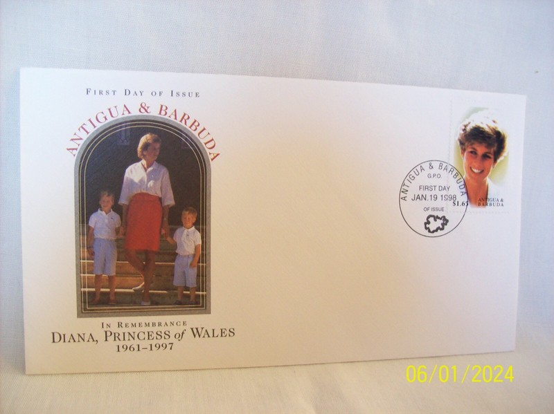 First day cover for Diana, Princess of Wales from 1998 Antiqua & Barbuda