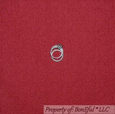 BonEful Tkanina Bawełniana Kołdra Czerwona Bordowa Amerykańska Kowbojka Wirl Calico WYPRZEDAŻ ZŁOM