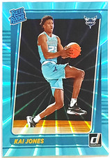 Kai Jones 2021 Donruss Rated Rookie # 232 - Teal Holo Laser - Charlotte Hornets