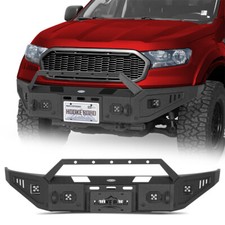 Front Steel Bumper W Winch Plate Led Lights Fit 2019-2023 Ford Ranger Trucks