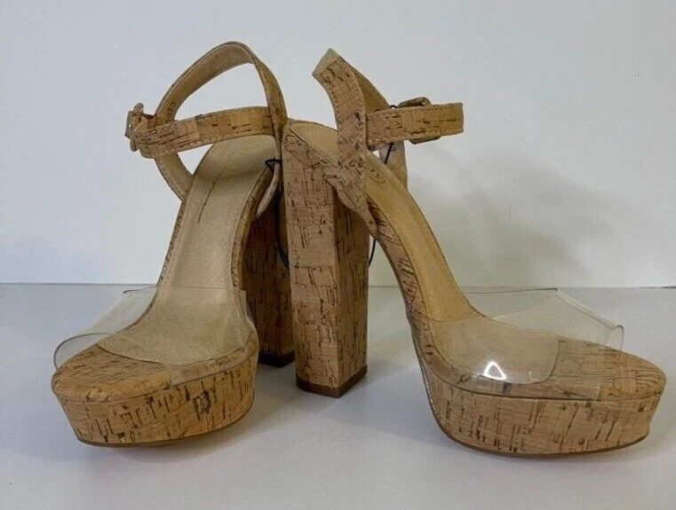 Top 138+ cork heels with clear strap latest esthdonghoadian