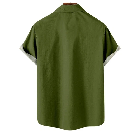 Camisa de vestir de boda de playa de guayabera cubana informal con botones de manga corta para hombre - Imagen 13 de 43