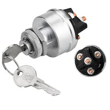Ignition Switch with Key, 4 Position Universal Key Ignition Switch 12v for