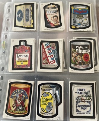 1982 1985 Rare Topps Wacky Packages Irish UK Complete Sticker Card Set 30/30 NM
