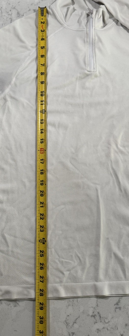 Fabletics Quarter Zip Pullover Mens Large Cream P… - image 8