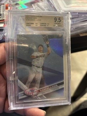 2017 Topps Chrome Refractor Aaron Judge Rookie RC Beckett 9.5 - NY Yankees