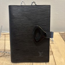 Louis Vuitton Black Epi Leather Agenda Notebook