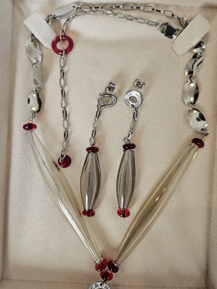 Completo collana con orechini Antica Murrina autentico Made in Italy. - Immagine 2 di 4