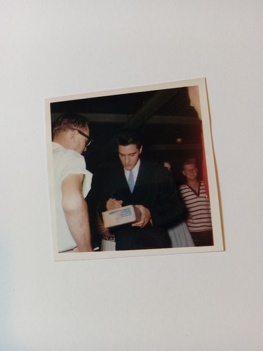 Vintage-Elvis Presley Color Photograph Signing Autograph For Fan