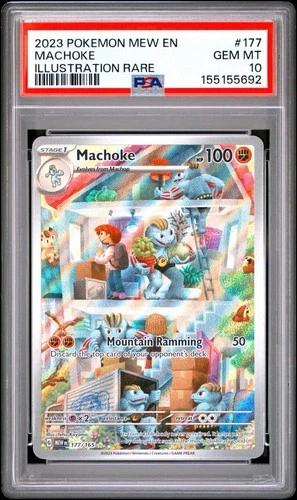 Pokemon Scarlet & Violet 151 Machoke Illustration Rare 177/165 Holo PSA 10