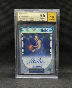 2018-19 Panini Hoops #3 Luka Doncic Rookie Ink Auto BGS 9.5 Auto 10 RC Mavericks
