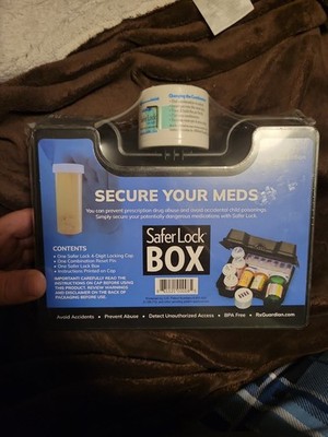 Safer Lock Box Secure Medicine Box with 4-Digit Combination Lock NEW SEALED